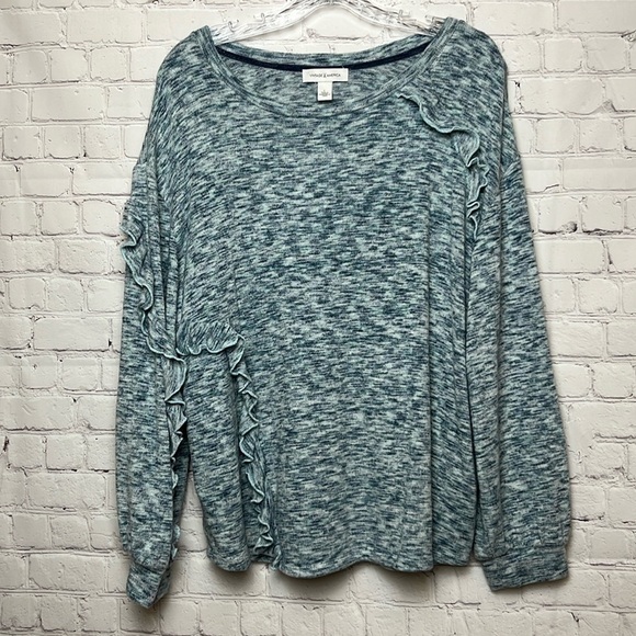 Vintage America Spacedye Ruffle Top - Picture 2 of 12
